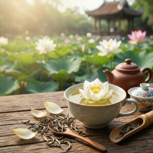 Bạch trà ướp sen tinh hoa trà Việt