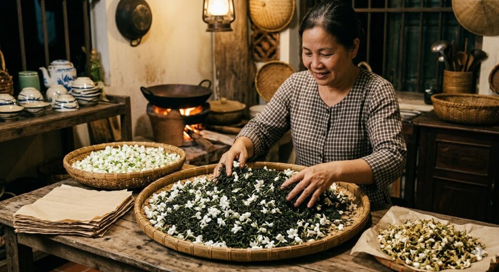 Quy trình tự ướp trà nhài tại nhà