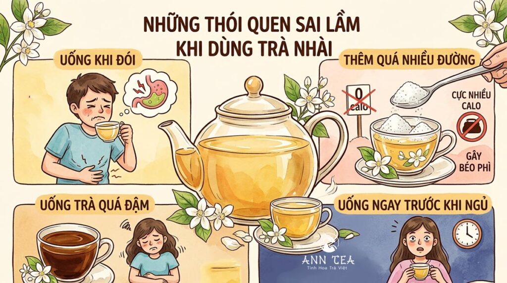 Những sai lầm khi uống trà nhài giảm cân cần tránh
